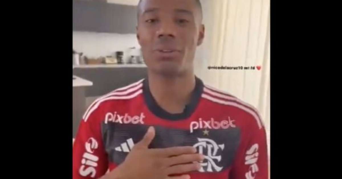 De La Cruz aparece em vídeo com a camisa do Flamengo e gera apreensão
