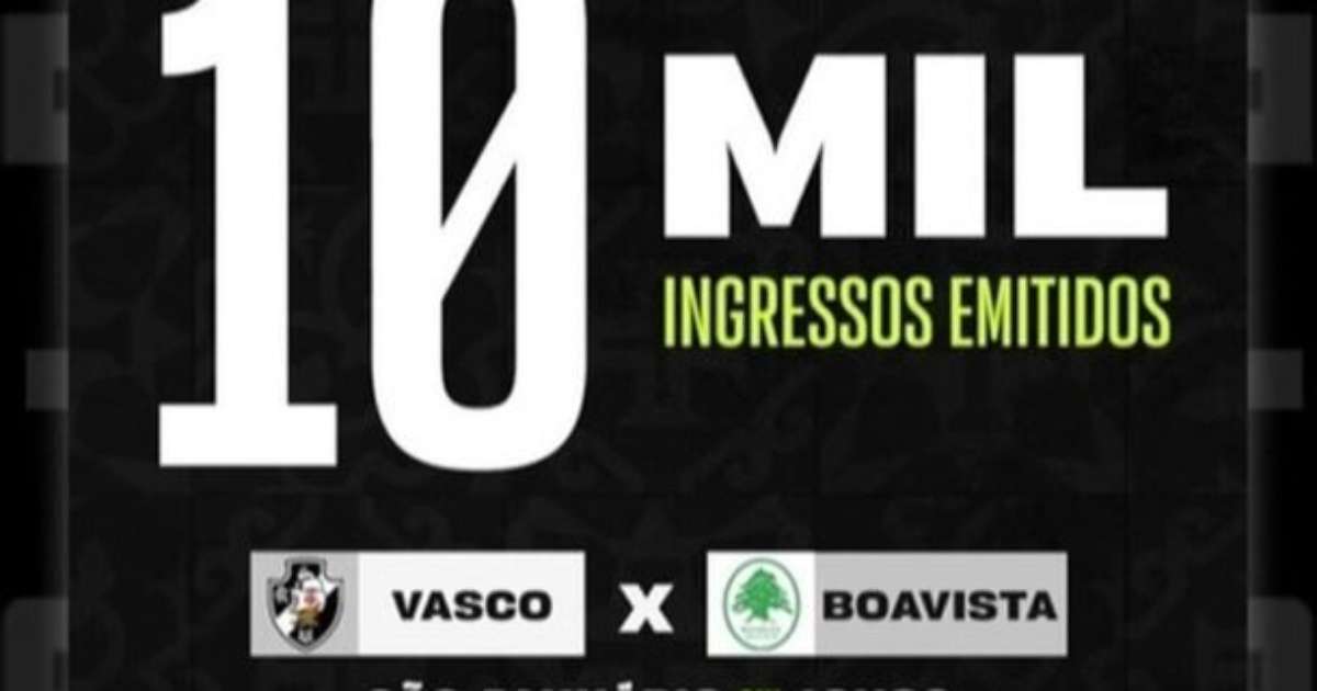 Vasco já vendeu mais 10 mil ingressos para estrear na temporada
