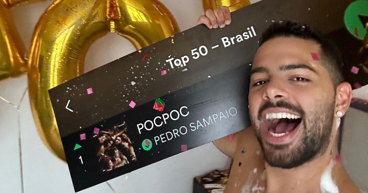 Pedro Sampaio Celebra Sucesso De Pocpoc No Spotify 