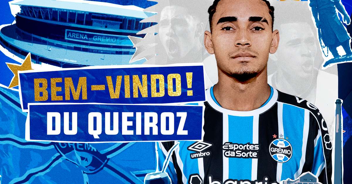 Grêmio reforça equipe com a chegada do talentoso meio-campista Du Queiroz.