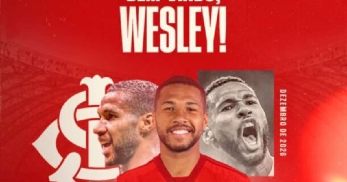 Internacional anuncia contratação de Wesley, ex-Cruzeiro, para reforçar seu ataque.