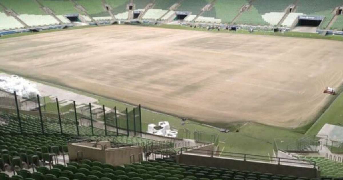 troca de gramado do allianz parque em andamento; confira o progresso.