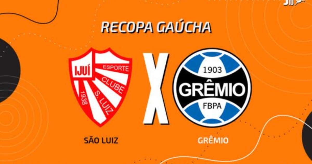 São Luiz x Grêmio: transmissão, escalações e arbitragem para partida de futebol.