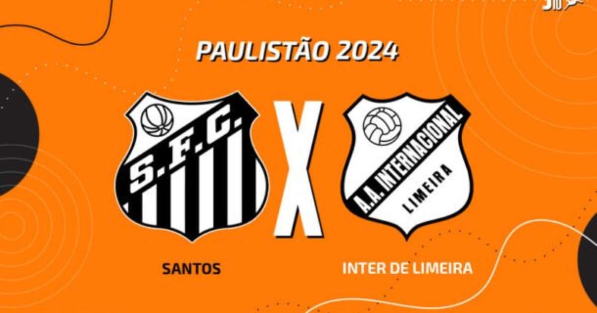 Santos x Inter de Limeira: onde assistir, escalações e arbitragem