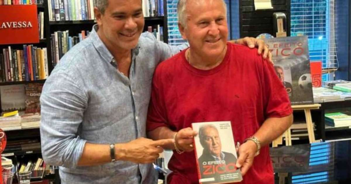 Zico comparece ao lançamento de livro sobre sua trajetória no futebol