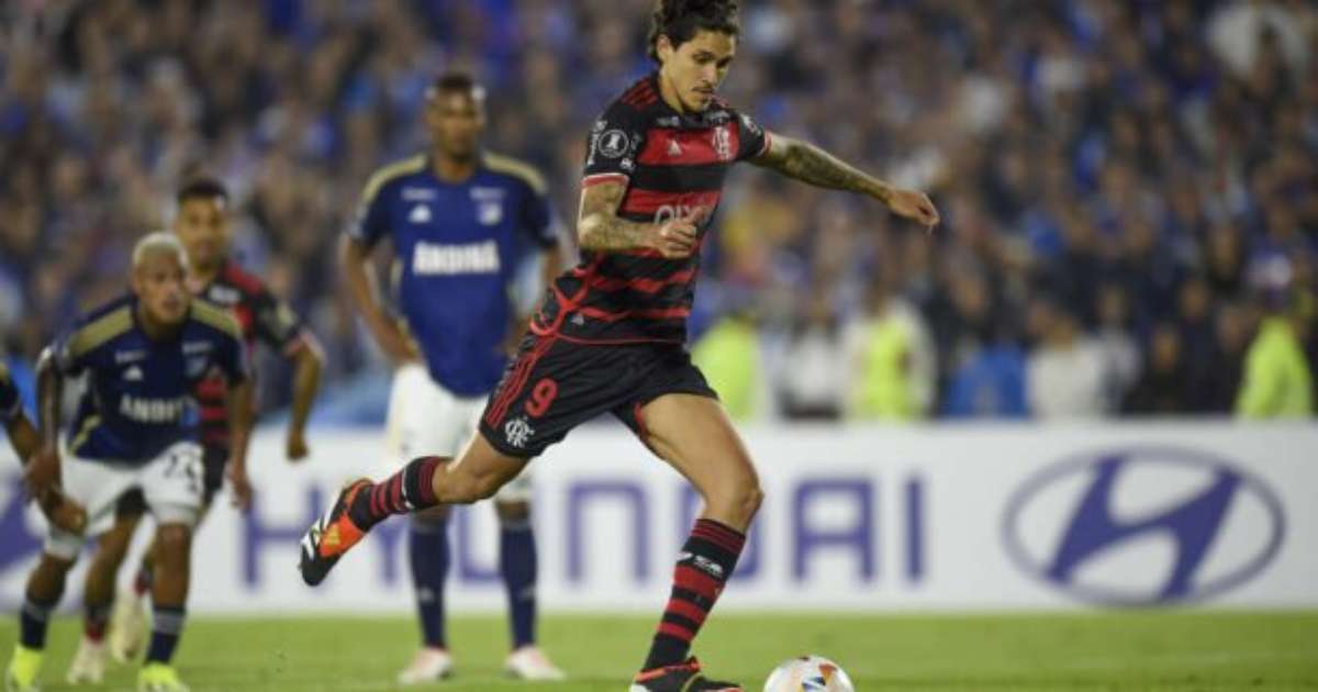 Pedro atinge marca importante ao marcar gol em Bogotá pela Libertadores do Flamengo