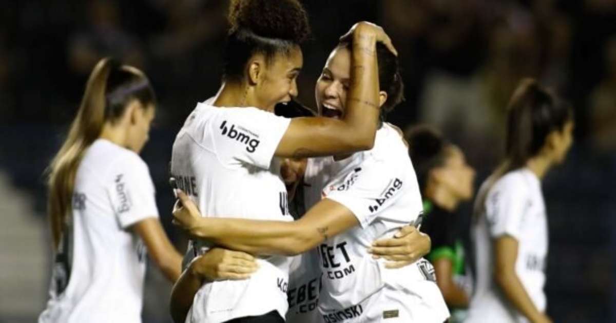 Transmissão, times e arbitragem de Santos x Corinthians no futebol feminino.