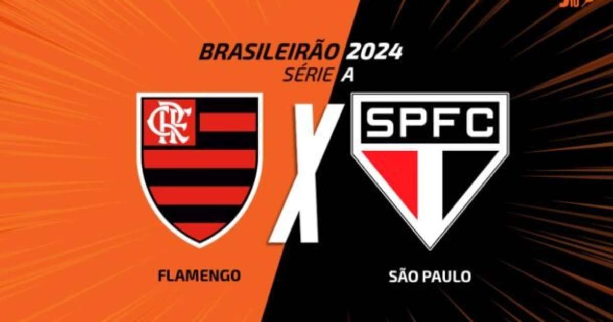 Clássico entre Flamengo e São Paulo com narração ao vivo às 20h.