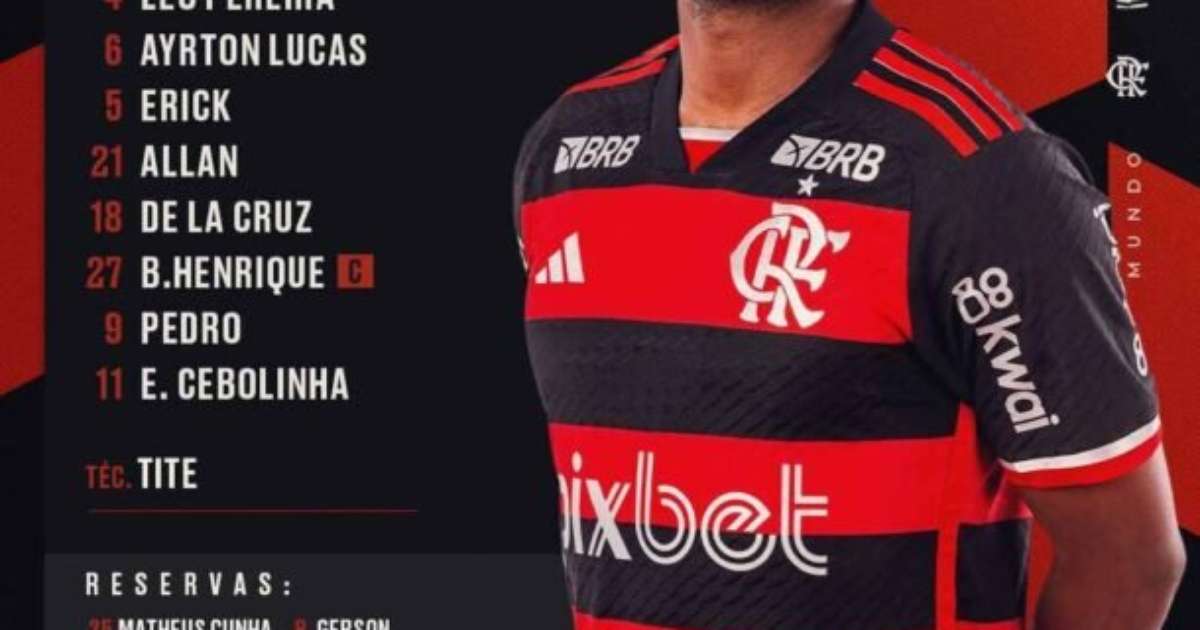 Flamengo define equipe para enfrentar o São Paulo no Maracanã.