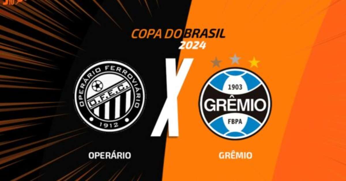 Operário x Grêmio: transmissão, escalações e arbitragem do jogo de futebol.