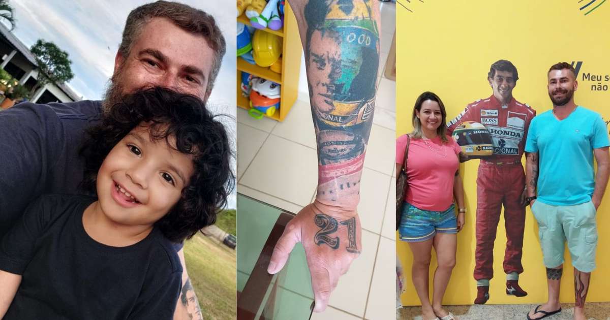 30 anos sem Senna: fã tem tatuagem, decoração da casa e até nome do filho em homenagem ao ídolo