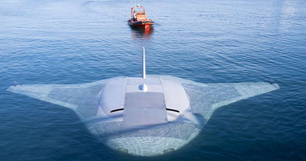Manta Ray |  An autonomous Stingray-shaped drone has completed testing in the US