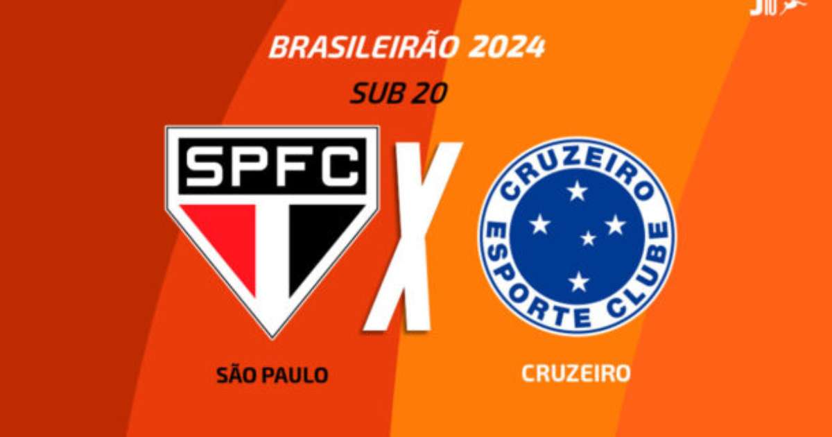 Transmissão, times e arbitragem de São Paulo x Cruzeiro no Brasileirão Sub-20.