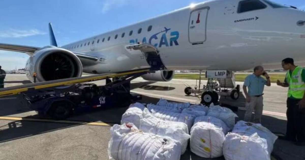 Avião de Leila Pereira leva ajuda humanitária para o RS.