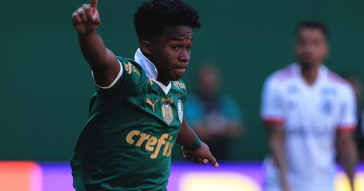 Desempenho de Endrick no Palmeiras comparado a Neymar e Vini Jr. até 18 anos