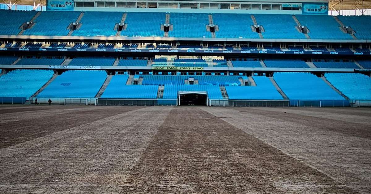 Arena do Grêmio inicia limpeza pós-enchente e faz descoberta inusitada, confira