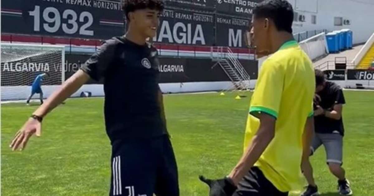 VÍDEO! Cristiano Ronaldo Jr marca golaço com 'ajeitada' de Luva de Pedreiro