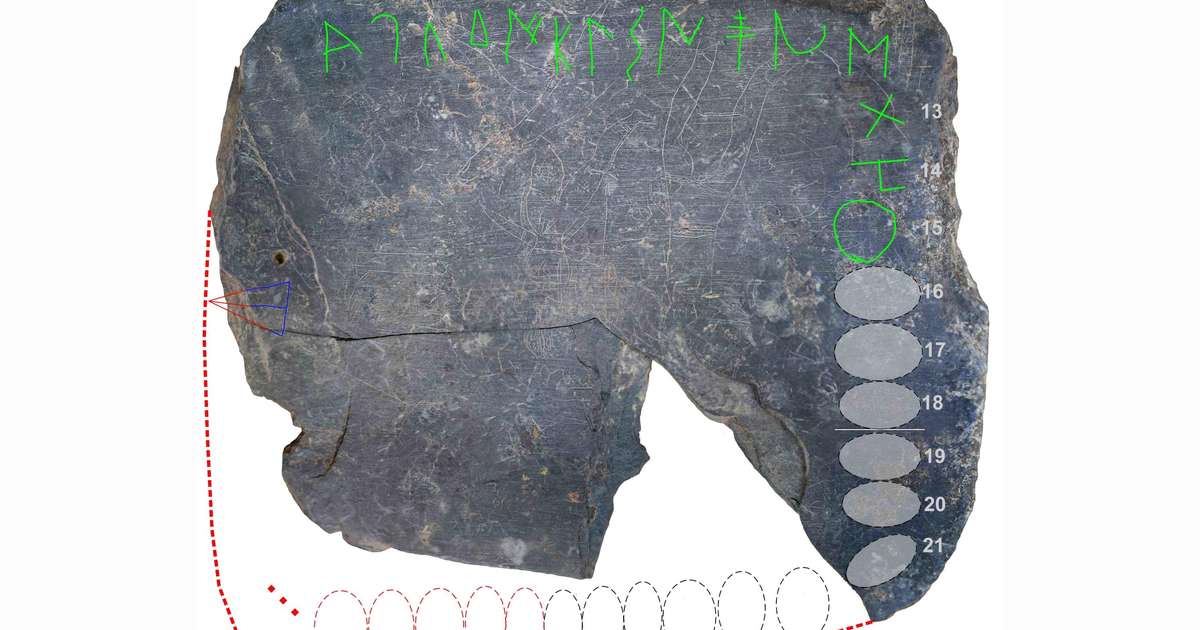 En España, los científicos han descubierto placas con letras misteriosas e imágenes de guerreros.