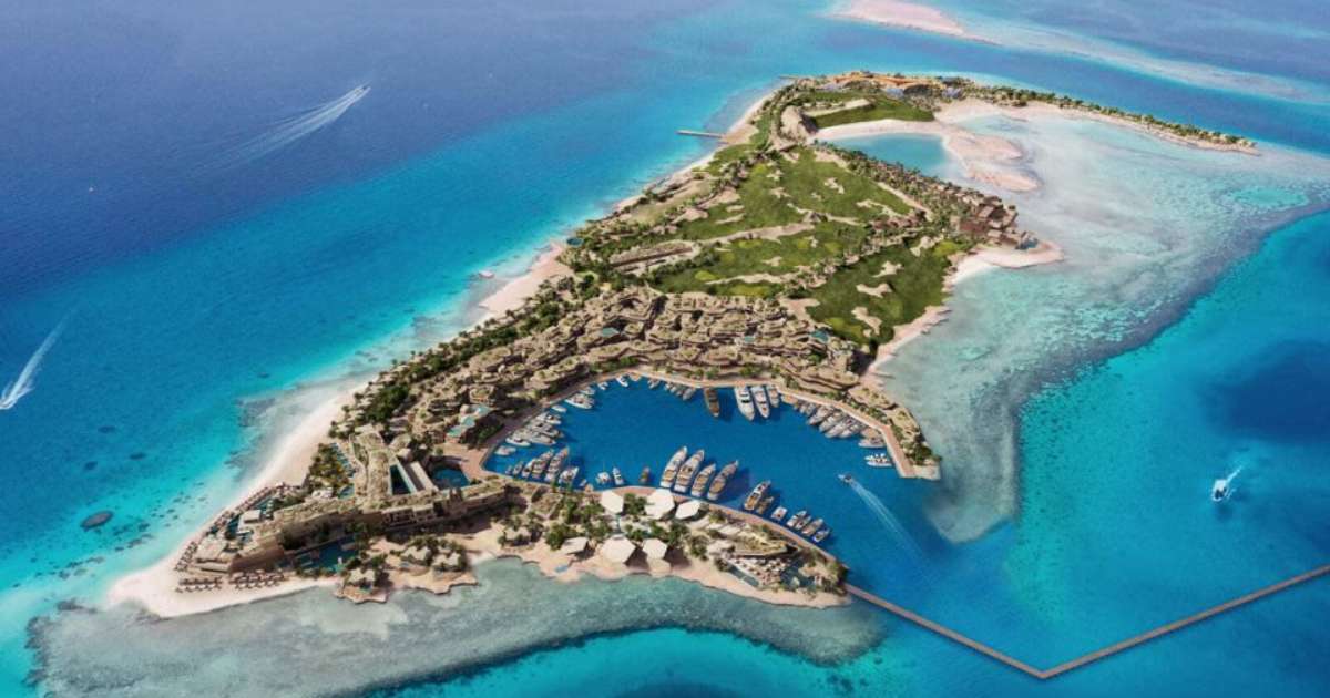 See what the “perfect island” in the Red Sea looks like, which will have a 7-star hotel and artificial snow