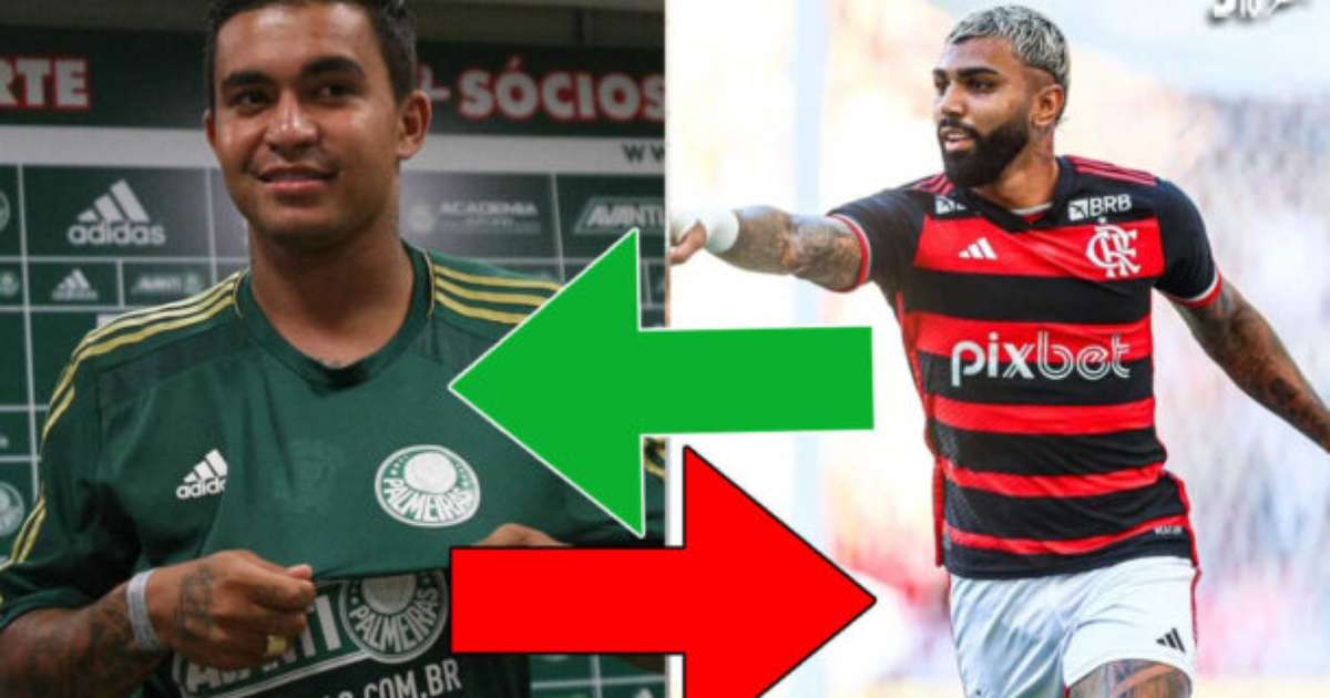 Flamengo e Palmeiras descartam negociação envolvendo Gabigol e Dudu no mercado.