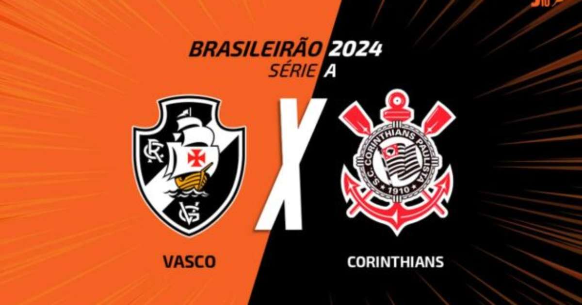 Clássico entre Vasco e Corinthians com transmissão ao vivo às 17h30.