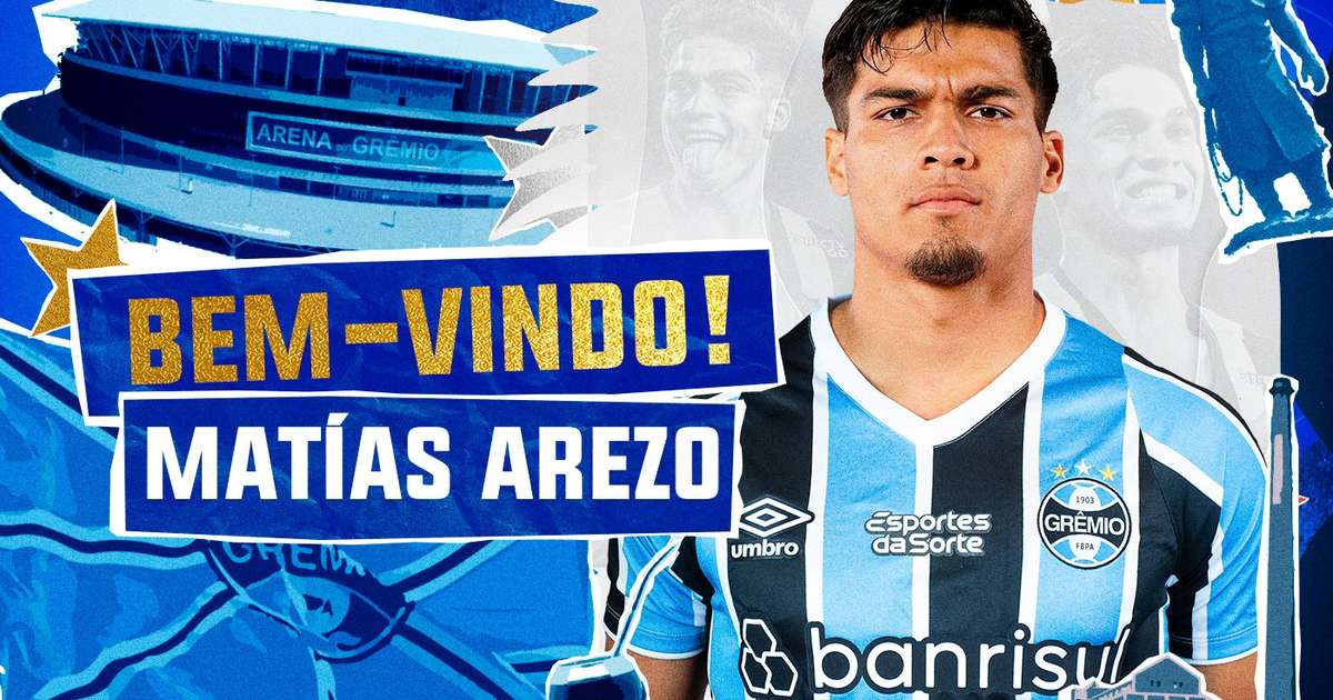 Matías Arezo, promessa uruguaia, chega ao Grêmio como novo reforço ofensivo.
