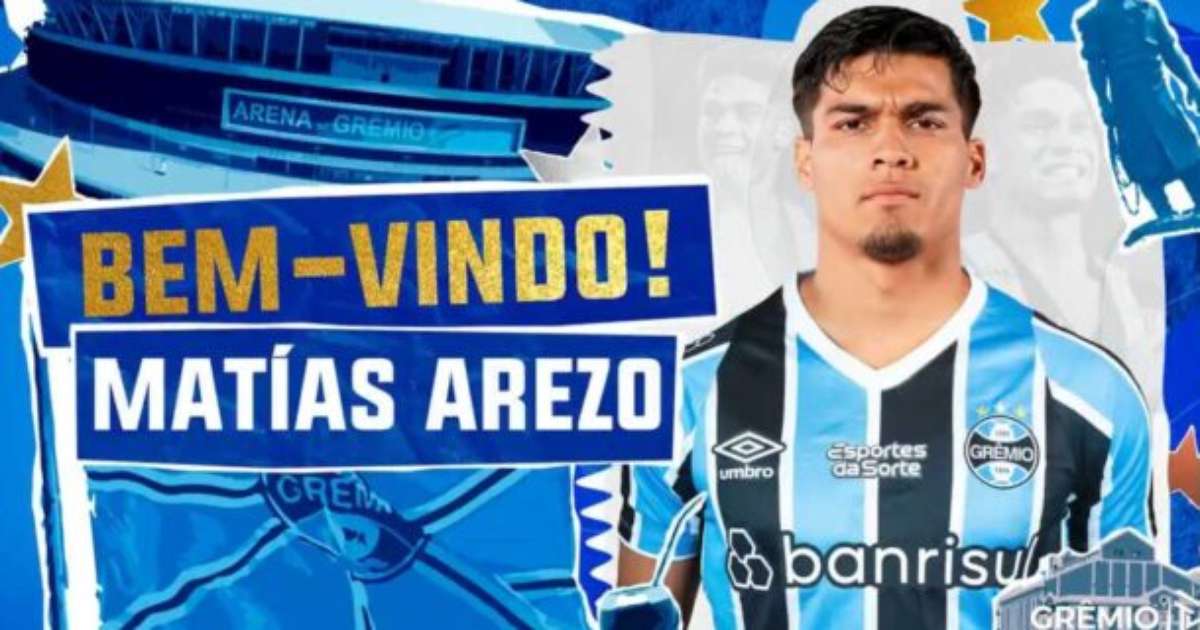 Grêmio contrata atacante Matías Arezo para reforçar seu elenco de futebol.