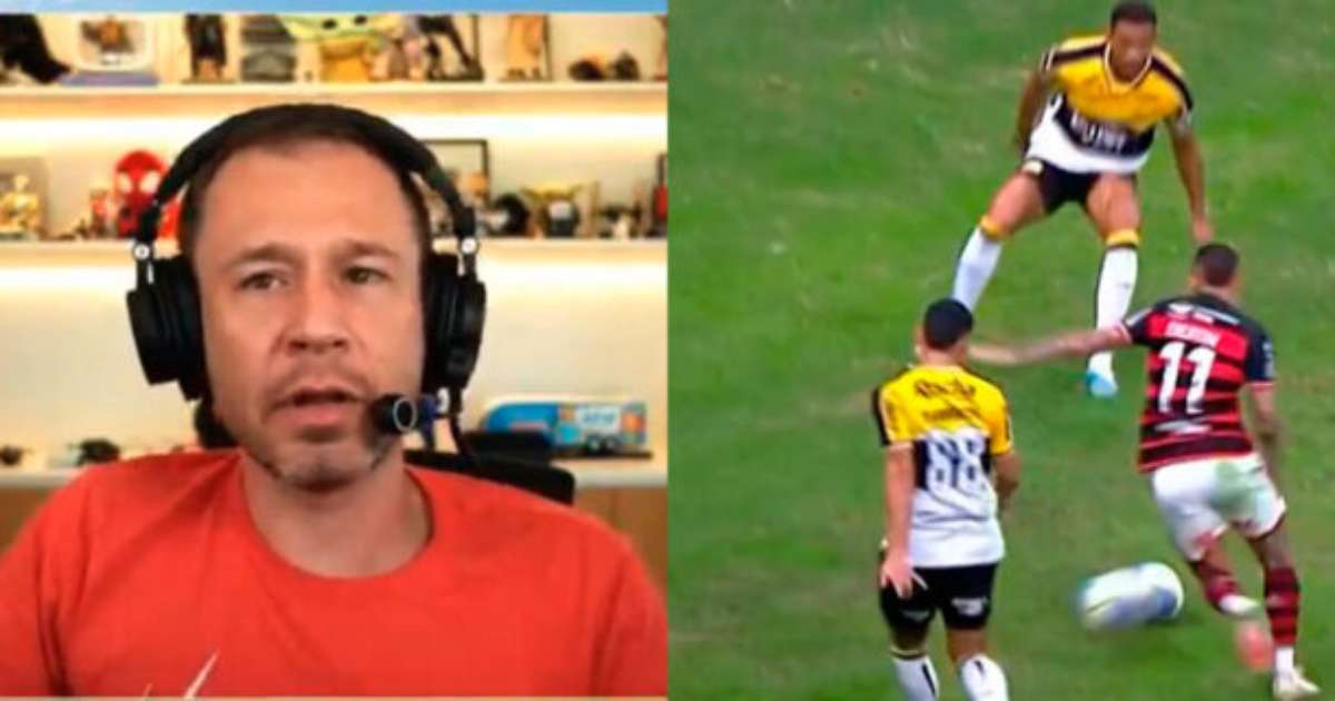 CRITICOU! Tiago Leifert critica lance de pênalti no jogo Flamengo x Criciúma