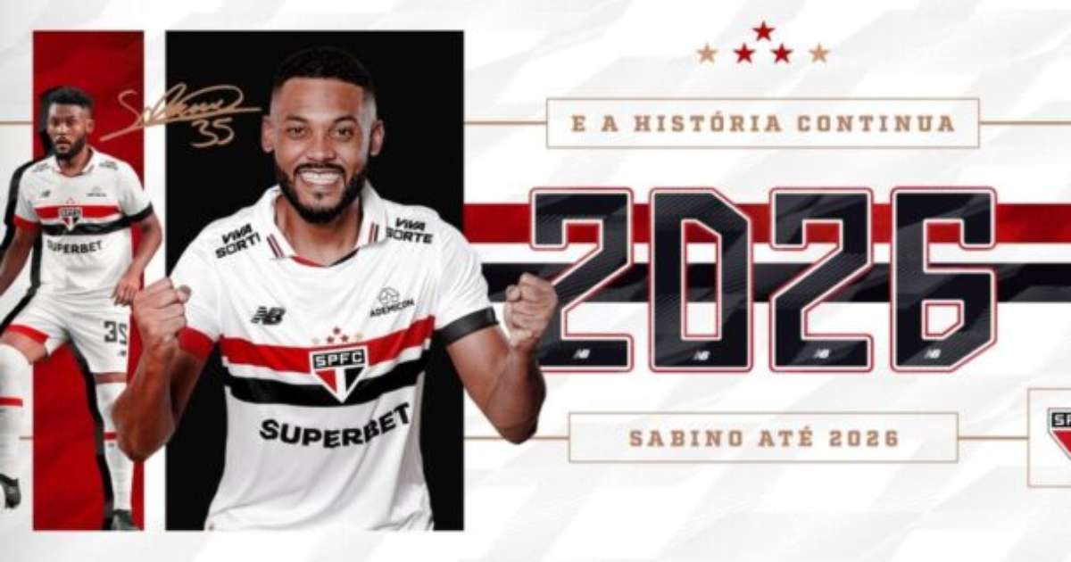 São Paulo renova contrato de zagueiro Sabino até 2026