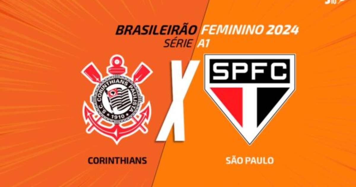Corinthians e São Paulo se enfrentam no Brasileiro Feminino com transmissão ao vivo.