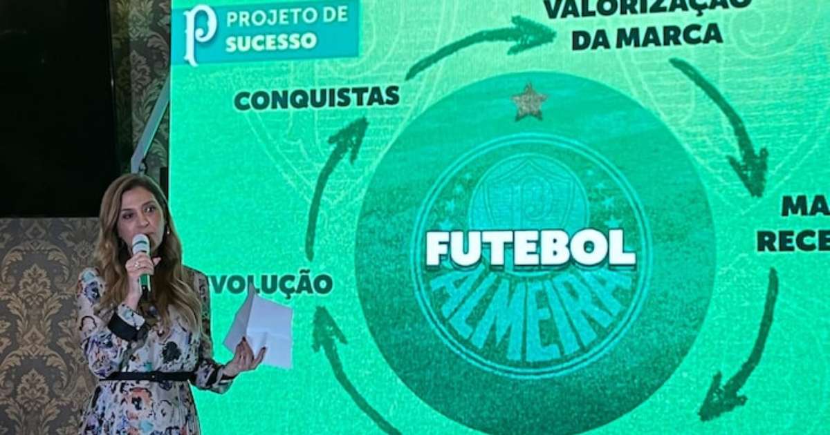 Leila promete reeleição no Palmeiras e saída de suas empresas do clube
