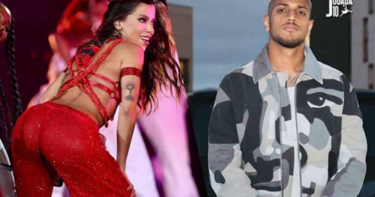 Anitta posta fotos ao lado de Vinicius Souza, ex-Flamengo