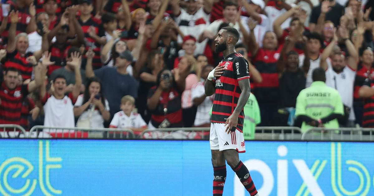 Gerson comemora gol decisivo, mas se emociona ao falar da partida.