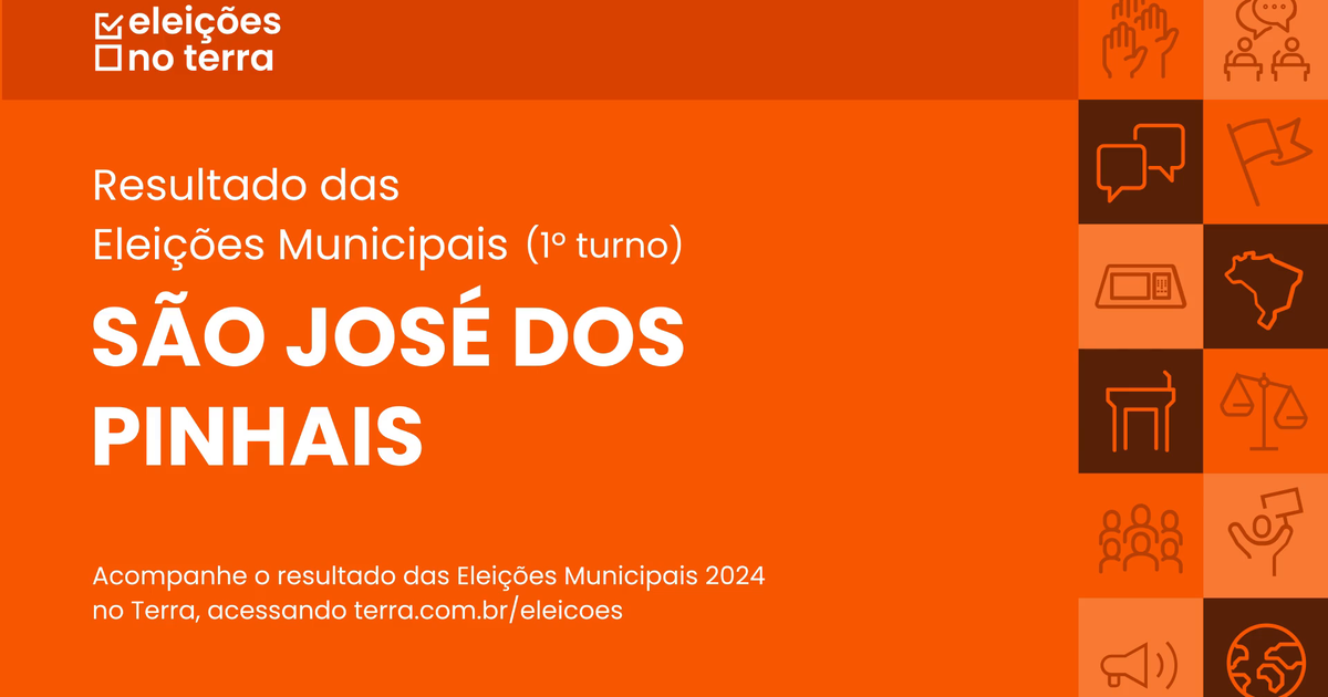 Resultado do 1° turno das Eleições 2024 em São José dos Pinhais (PR)