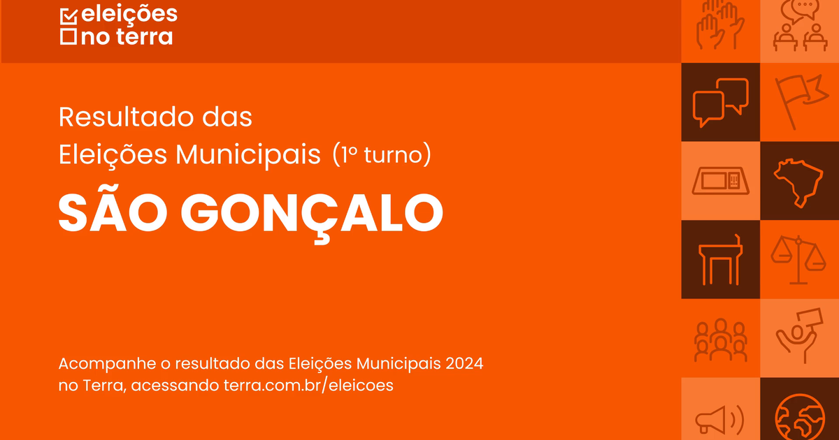 Resultado do 1° turno das Eleições 2024 em São Gonçalo (RJ)