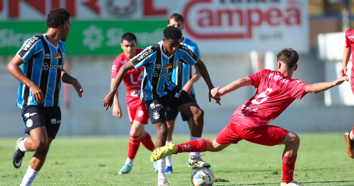 Grêmio supera São Luiz e amplia liderança nas quartas do Gauchão Sub-20