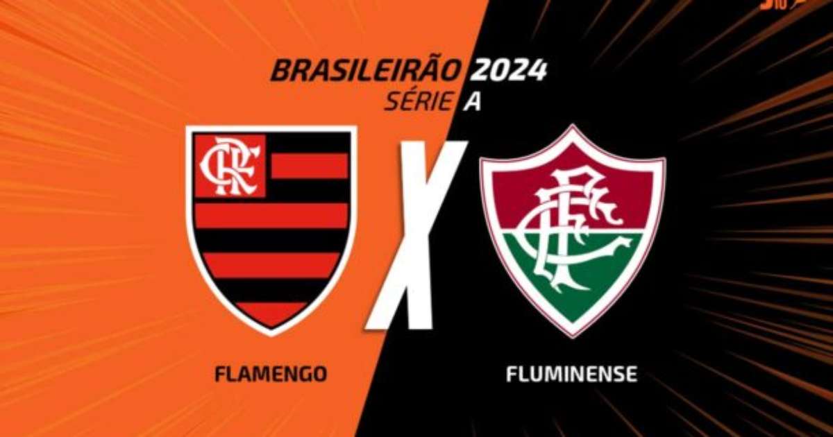 Clássico carioca entre Flamengo e Fluminense com narração ao vivo às 18h30.