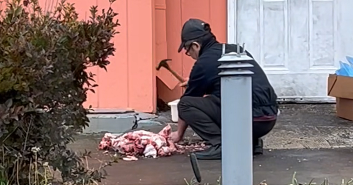 Funcionário de restaurante viraliza cortando carne no chão; veja a explicação do local