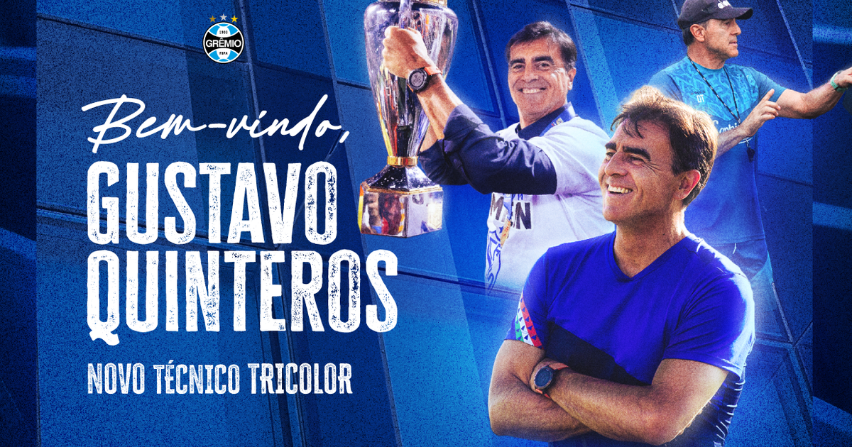 Grêmio confirma Gustavo Quinteros como novo comandante técnico da equipe
