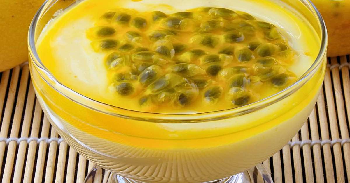 Mousse de maracujá saudável - sem leite, 4 Ingredientes Mousse de maracujá saudável - sem leite, 4 Ingredientes