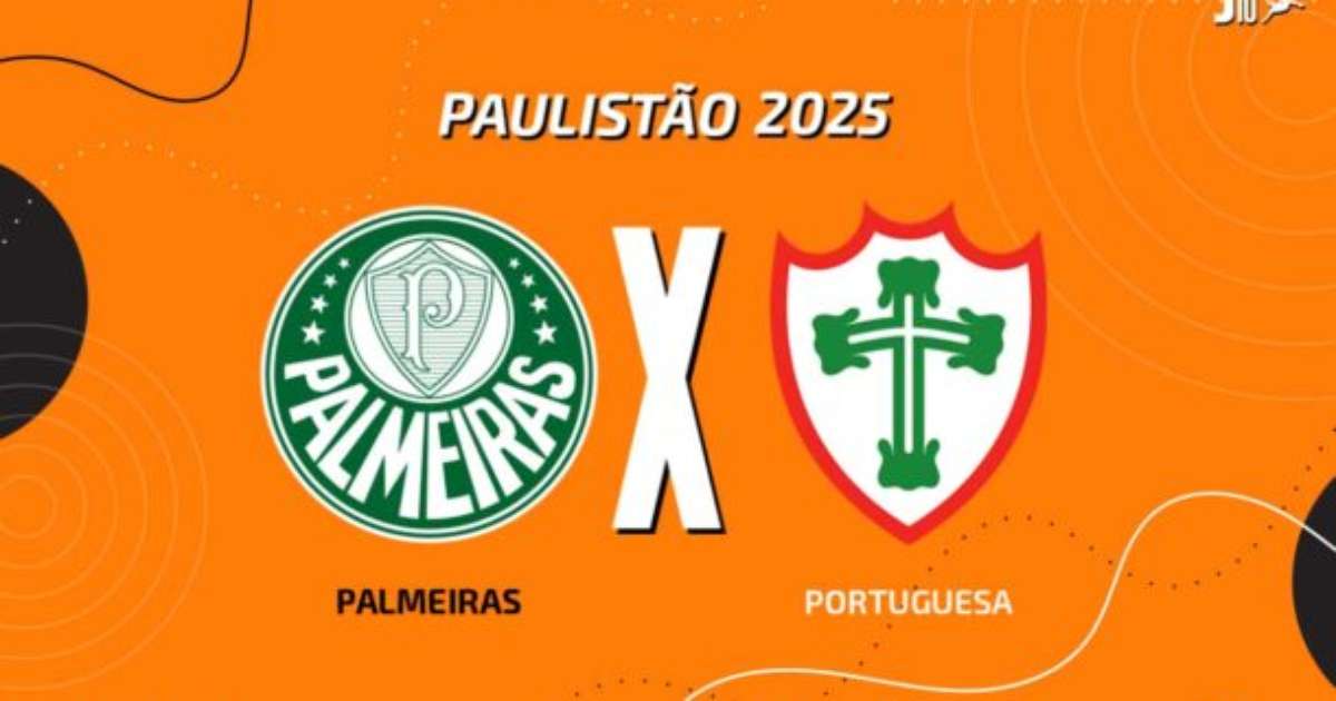 Jogo entre Palmeiras e Portuguesa: assista, escalações e arbitragem.
