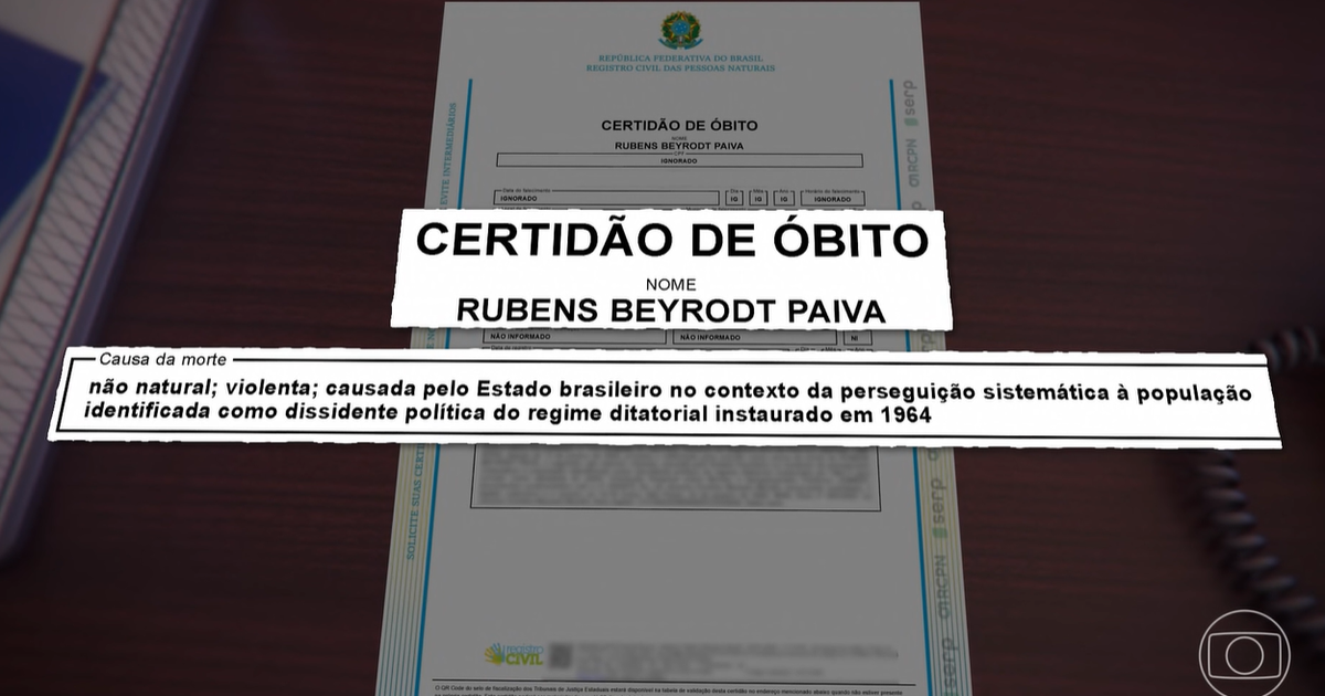 Causa da morte de Rubens Paiva é corrigida em certidão de óbito: 'violenta e causada pelo Estado'