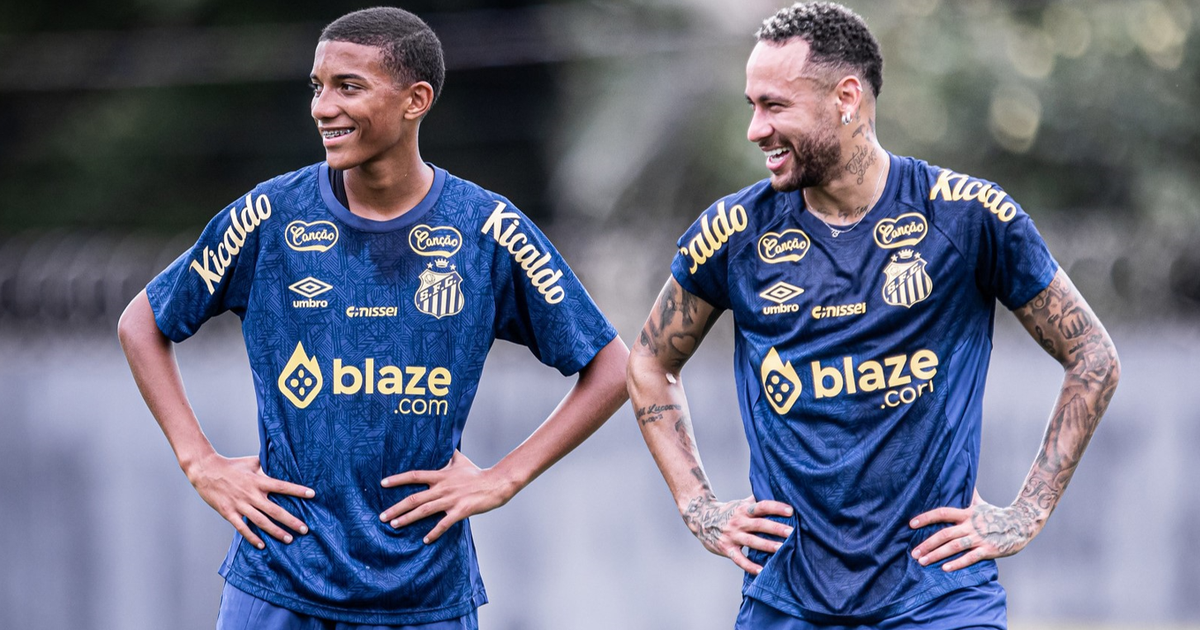 O que se sabe sobre o desentendimento entre Neymar e filho de Robinho em treino do Santos
