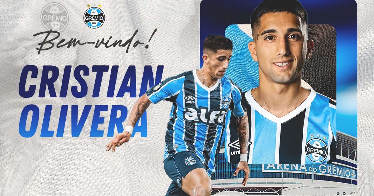 Grêmio reforça elenco com contratação de Cristian Olivera para próxima temporada.