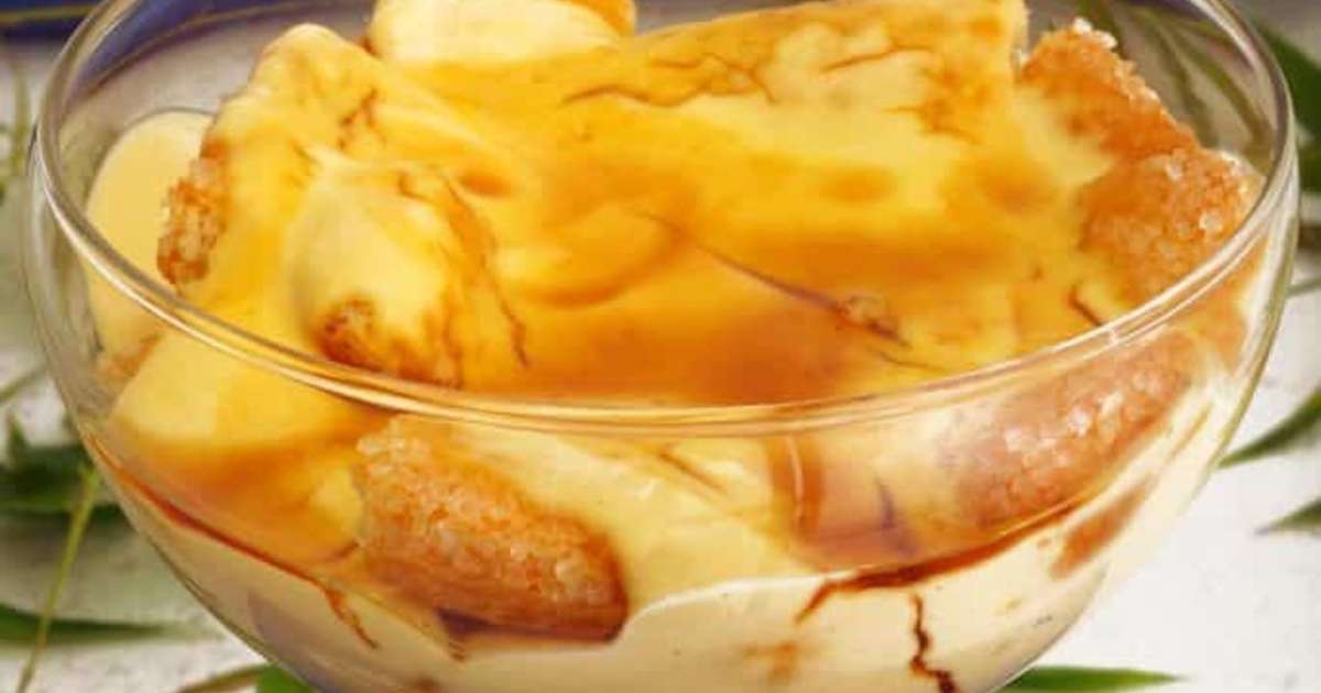 Creme imperial com biscoito champagne: sobremesa com aparência sofisticada