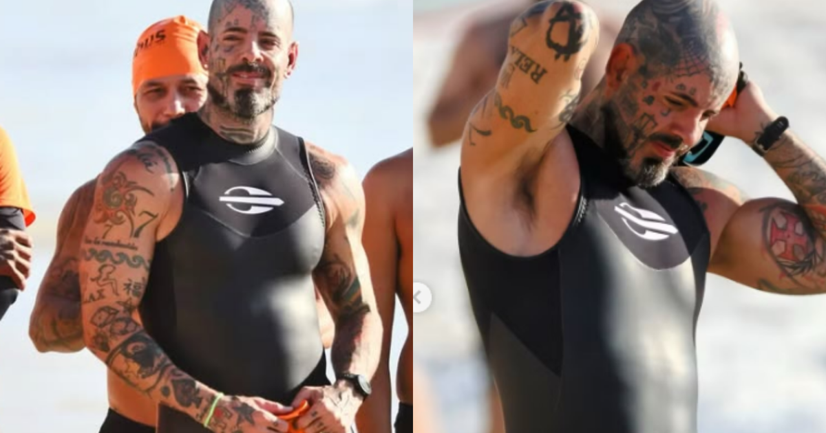 Foto de tico santa cruz na praia chama atenção pelo detalhe: 'zoom foi inevitável'