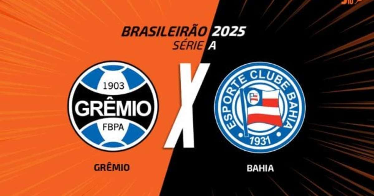 Grêmio x Bahia: transmissão, times e arbitragem do jogo decisivo no Brasileirão.