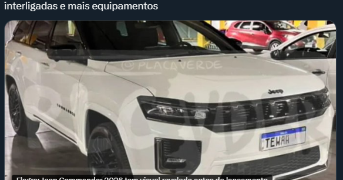 Flagra revela novo visual da Jeep Commander 2026