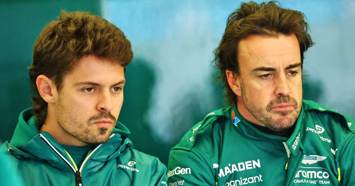 F1: Alonso está fora do TL1 na Hungria por lesão nas costas; brasileiro Felipe Drugovich participa da sessão ao lado de Lance Stroll