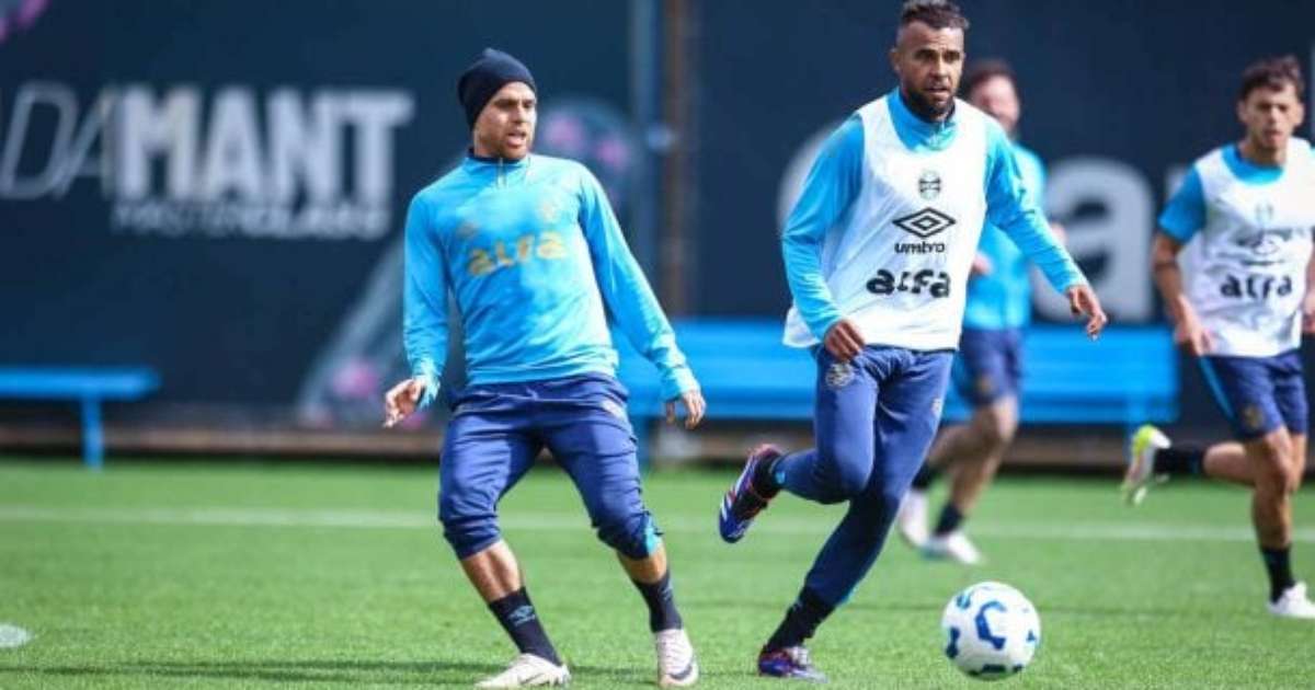 João Pedro e Cuéllar retornam aos treinos e podem reforçar o Grêmio.